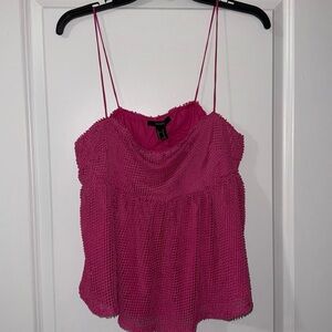 Pink woven flow top